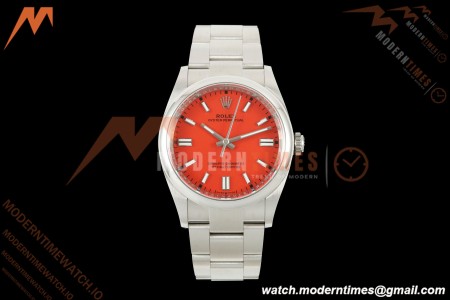 Rolex - Oyster Perpetual 126000 36mm Oys Smt 904L SS/SS Coral Red Dial VF DD3230