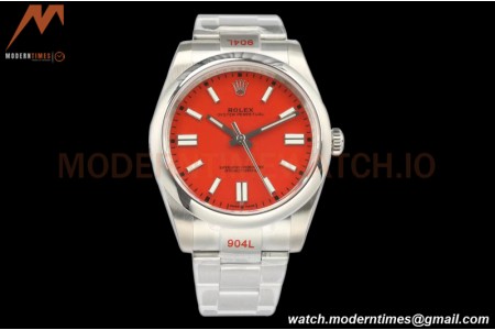 Rolex - Oyster Pert. 41mm 124300 SS/SS Coral Red EWF A3230