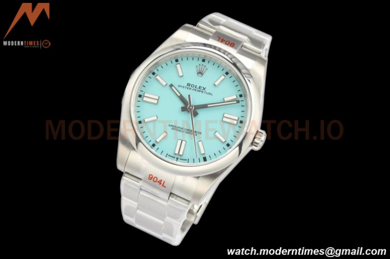 Rolex - Oyster Pert. 41mm 124300 SS/SS Turquoise Blue EWF A3230