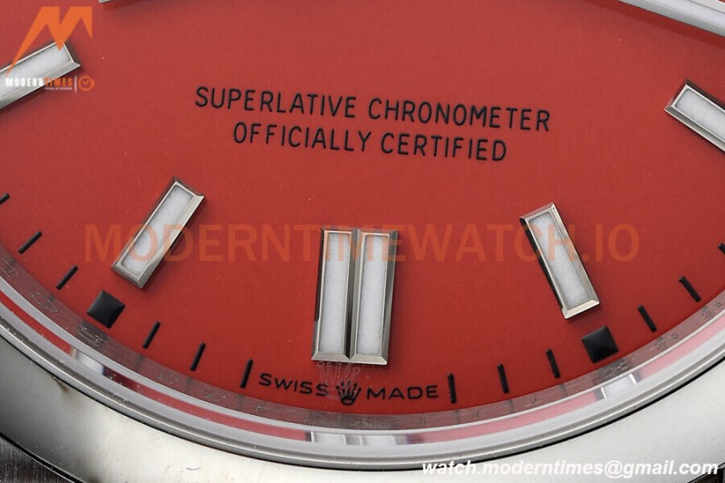 Rolex - Oyster Pert 126000 36mm Oys Smt 904L SS/SS Red/Stk VSF VS3230