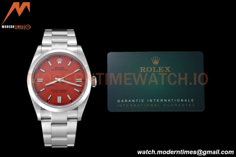 Rolex - Oyster Pert 126000 36mm Oys Smt 904L SS/SS Red/Stk VSF VS3230