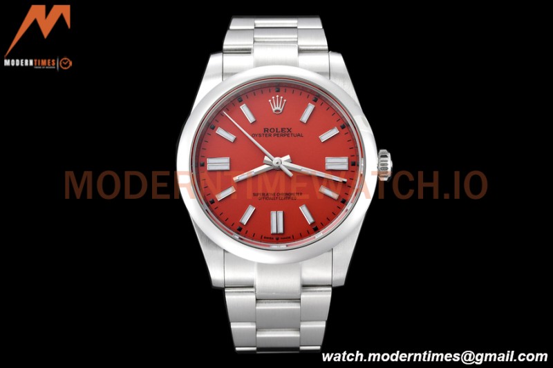 Rolex - Oyster Pert 124300 41mm Oys Smt 904L SS/SS Red/Stk VSF VS3230