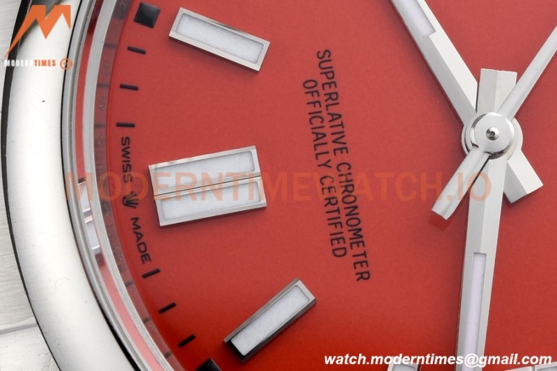 Rolex - Oyster Pert 124300 41mm Oys Smt 904L SS/SS Red/Stk VSF VS3230
