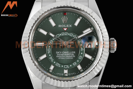 Rolex - Skydweller 42mm 336934 Jubilee SS/SS Green ZF A2824