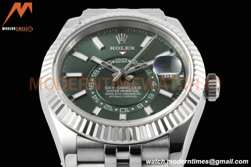 Rolex - Skydweller 42mm 336934 Jubilee SS/SS Green ZF A2824