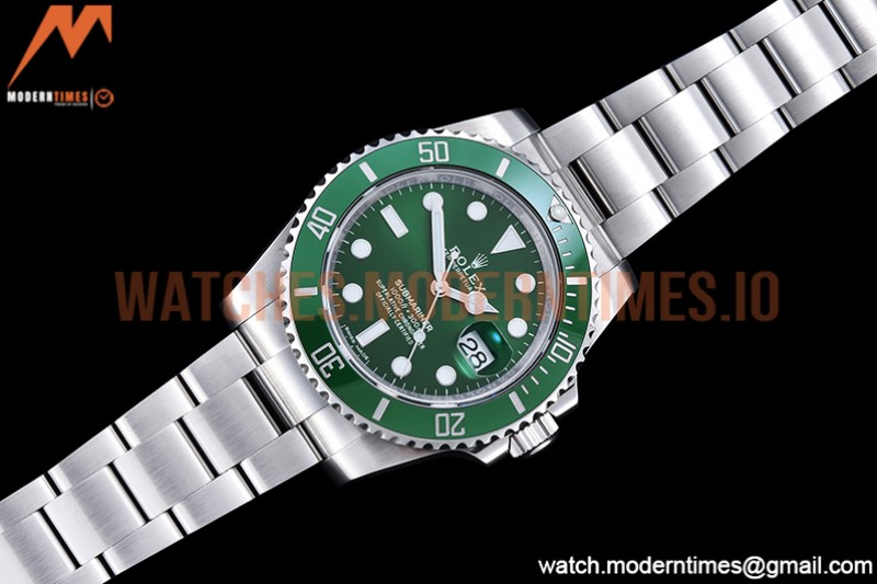 Rolex - Submariner 116610LV 904L SS/SS Green RAF A2824