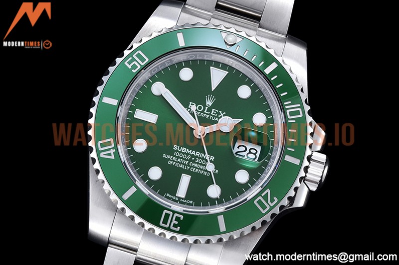 Rolex - Submariner 116610LV 904L SS/SS Green RAF A2824