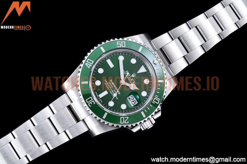 Rolex - Submariner 116610LV 904L SS/SS Green RAF SH3135
