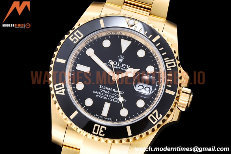 Rolex - Submariner 116618LN Wrp 904 YG/YG Black KF VR3135