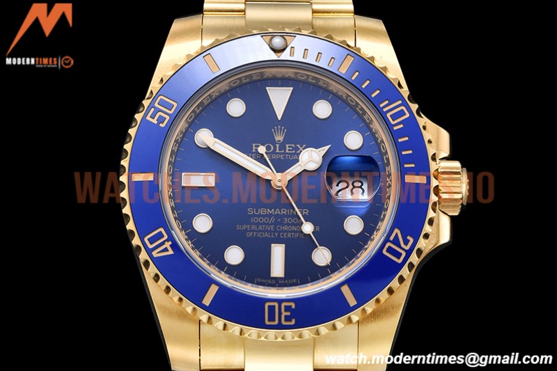 Rolex - Submariner 116618LB Wrp 904 YG/YG Blue KF VR3135