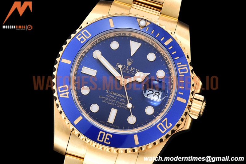 Rolex - Submariner 116618LB Wrp 904 YG/YG Blue KF VR3135
