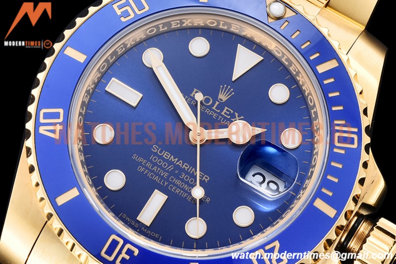 Rolex - Submariner 116618LB Wrp 904 YG/YG Blue KF VR3135