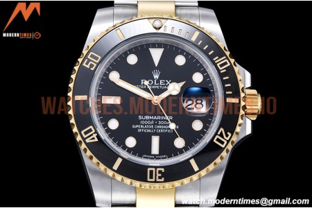 Rolex - Submariner 116613LN Wrp 904 YG/SS Blk KF VR3135