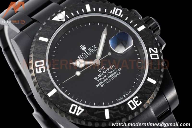 Rolex - Submariner Ghost 40mm 904L DLC/DLC Black DIWF A3135