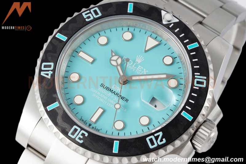 Rolex - Submariner Aquamarine 40mm 904L TI/TI Fiffany Blue DIWF A3135