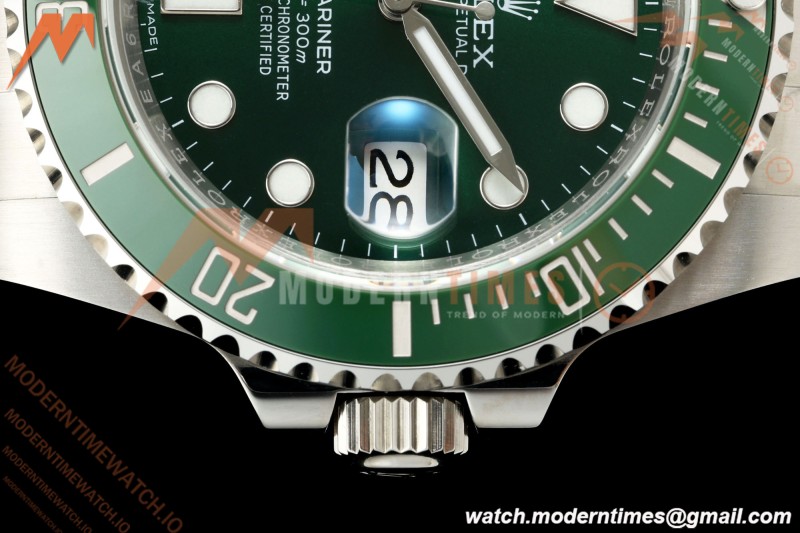 Rolex - Submariner Hulk 40mm 116610LV 316L SS/SS Green EWEF SH3135