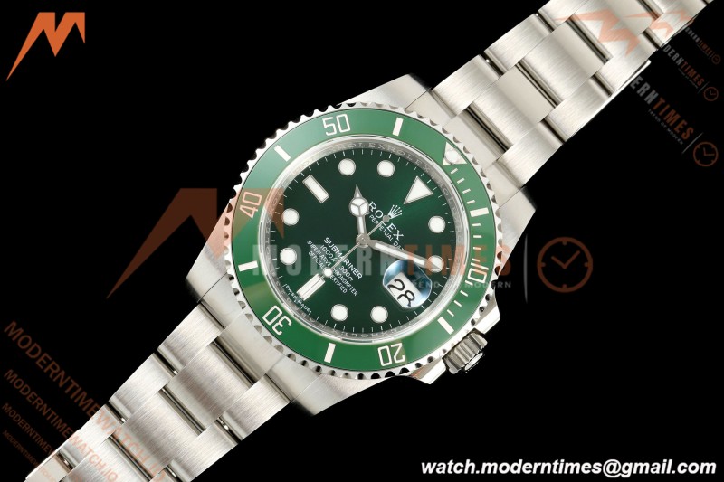 Rolex - Submariner Hulk 40mm 116610LV 316L SS/SS Green EWEF SH3135