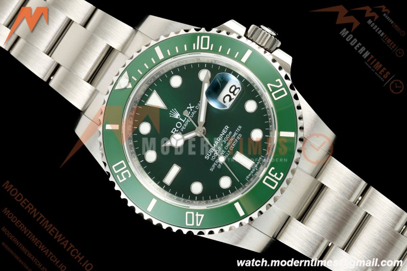 Rolex - Submariner Hulk 40mm 116610LV 316L SS/SS Green EWEF SH3135