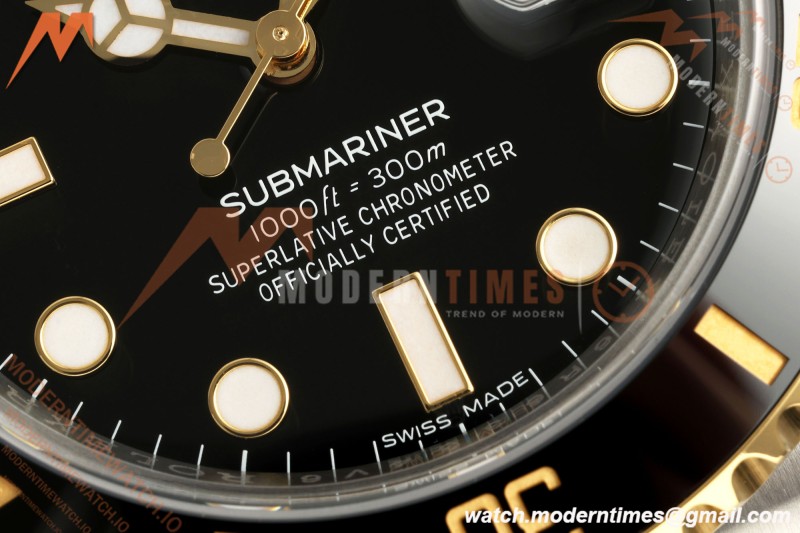 Rolex - Submariner 40mm 116613LN Gain Weight 904L YG/SS Black RCF DD3135
