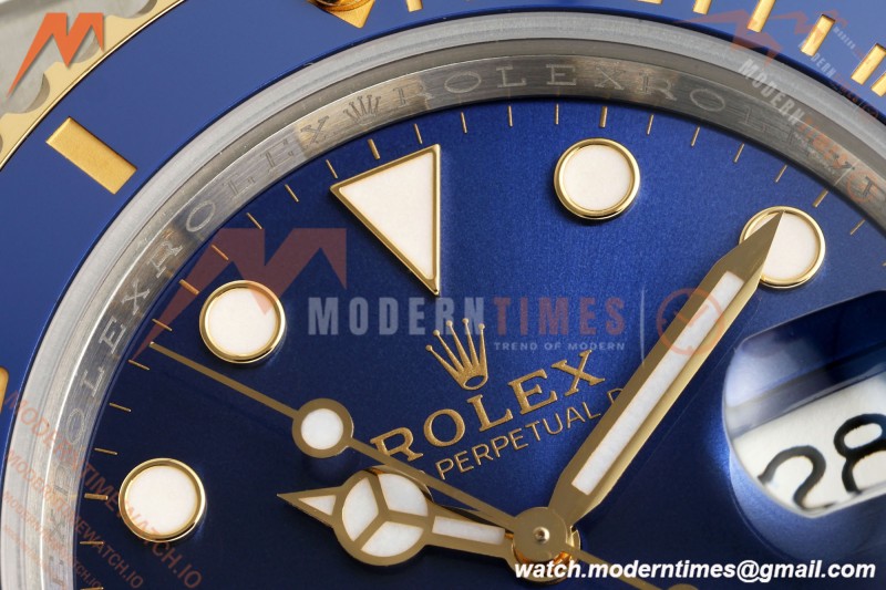 Rolex - Submariner 40mm 116613LB Gain Weight 904L YG/SS Blue RCF DD3135