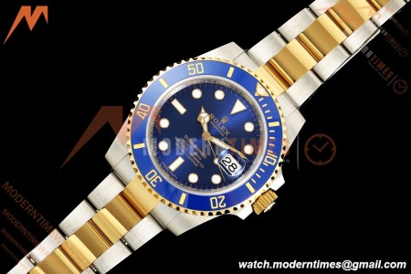 Rolex - Submariner 40mm 116613LB Gain Weight 904L YG/SS Blue RCF DD3135