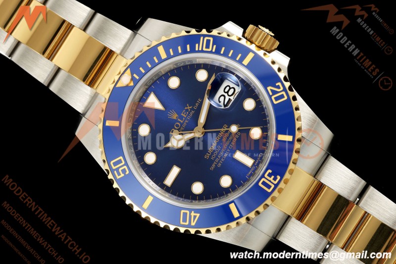 Rolex - Submariner 40mm 116613LB Gain Weight 904L YG/SS Blue RCF DD3135
