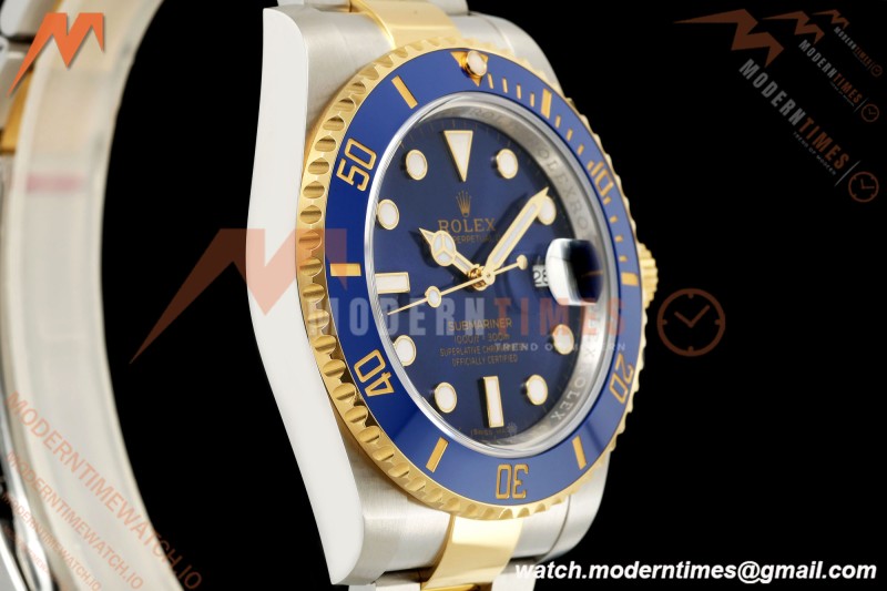 Rolex - Submariner 40mm 116613LB Gain Weight 904L YG/SS Blue RCF DD3135