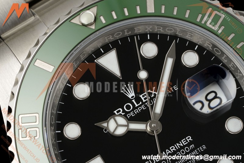 Rolex - Submariner 126610LV Kermit MK II 904L 41mm SS/SS Black ARF DD3235
