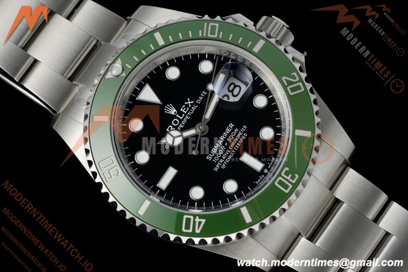 Rolex - Submariner 126610LV Kermit MK II 904L 41mm SS/SS Black Clean Plus DD3235