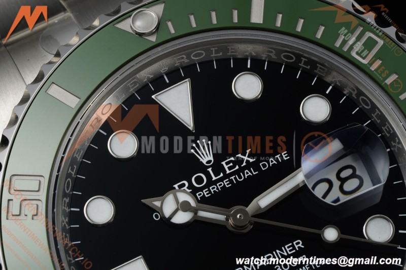 Rolex - Submariner 126610LV Kermit MK II 904L 41mm SS/SS Black Clean Plus DD3235