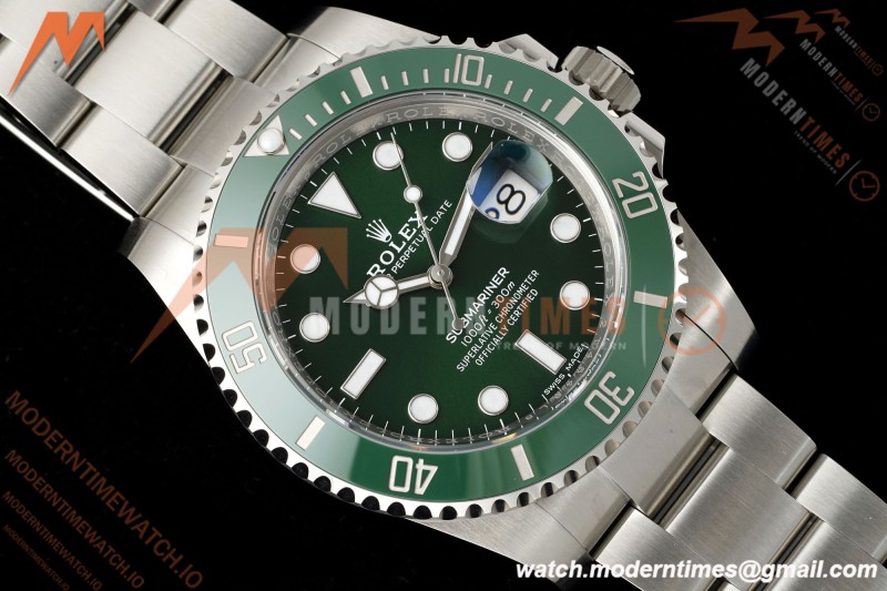 Rolex - Submariner Hulk 40mm 116610LV 904L SS/SS Green VF DD3135 | 롤렉스 - 서브마리너 헐크 40mm 116610LV 904L 스테인리스 스틸/스테인리스 스틸 그린 VF DD3135