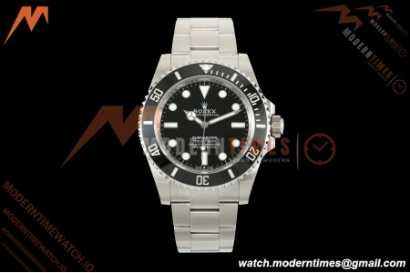 Rolex - Submariner 124060 No Date 904L 41mm SS/SS Black VF DD3230