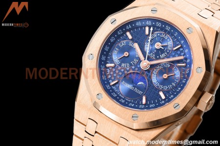 Audemars Piguet - Royal Oak Perpetual Calendar 26574OR RG/RG Blue BBRF A5134