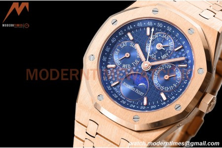 Audemars Piguet - Royal Oak Perpetual Calendar 26574OR RG/RG Blue BBRF A5134