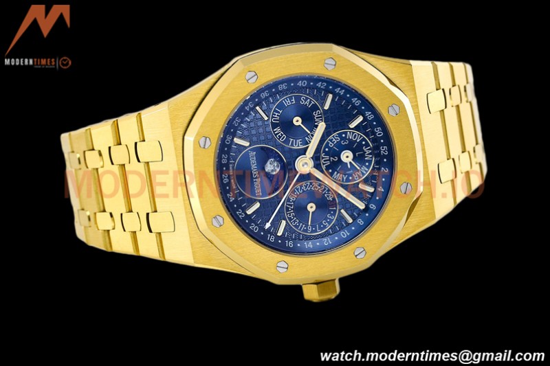 Audemars Piguet - Royal Oak Perpetual Calendar 26574BA YG/YG Blue BBRF A5134