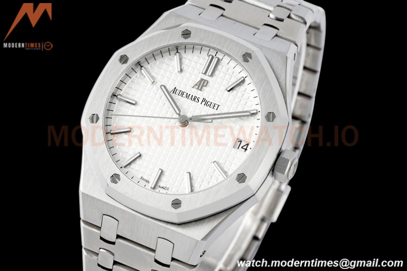Audemars Piguet - Royal Oak 41mm 15500 SS/SS Wht/Stk APSF A4302 Mod