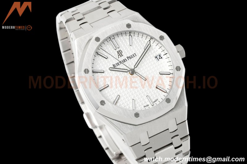 Audemars Piguet - Royal Oak 41mm 15500 SS/SS Wht/Stk APSF A4302 Mod