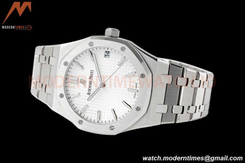Audemars Piguet - Royal Oak 41mm 15500 SS/SS Wht/Stk APSF A4302 Mod