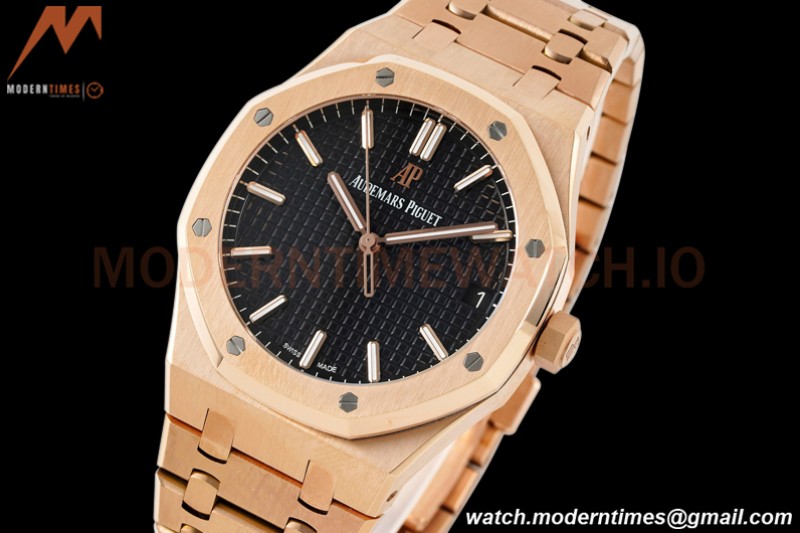 Audemars Piguet - Royal Oak 41mm 15500 RG/RG Blk/Stk APSF A4302 Mod