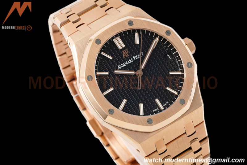 Audemars Piguet - Royal Oak 41mm 15500 RG/RG Blk/Stk APSF A4302 Mod