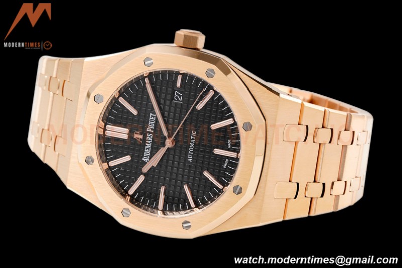 Audemars Piguet - Royal Oak 15400 RG/RG Black APSF V3 A3120
