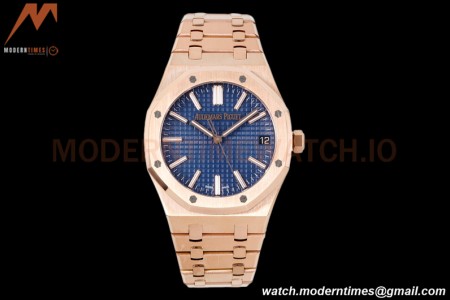 Audemars Piguet - Royal Oak 41mm 15510 RG/RG Blue/Stk APSF A4302 Mod