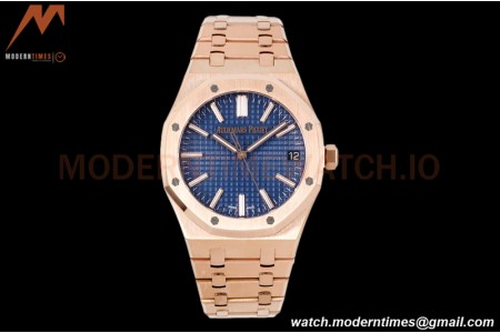 Audemars Piguet - Royal Oak 41mm 15510 RG/RG Blue/Stk APSF A4302 Mod