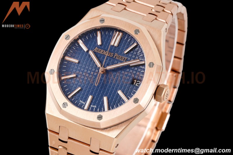 Audemars Piguet - Royal Oak 41mm 15510 RG/RG Blue/Stk APSF A4302 Mod