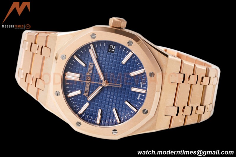 Audemars Piguet - Royal Oak 41mm 15510 RG/RG Blue/Stk APSF A4302 Mod