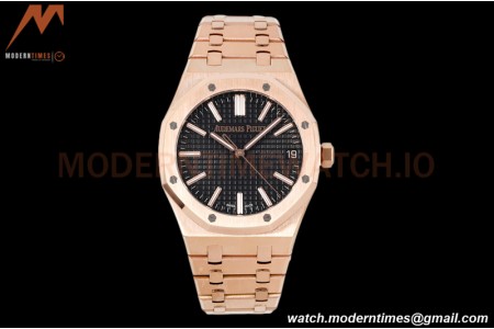 Audemars Piguet - Royal Oak 41mm 15510 RG/RG Black/Stk APSF A4302 Mod