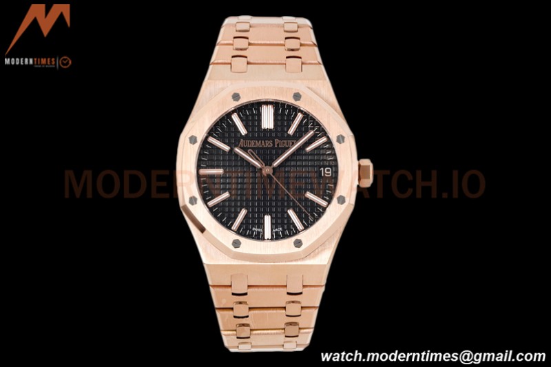 Audemars Piguet - Royal Oak 41mm 15510 RG/RG Black/Stk APSF A4302 Mod