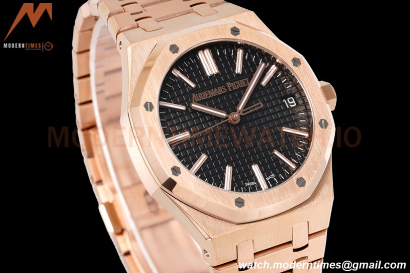 Audemars Piguet - Royal Oak 41mm 15510 RG/RG Black/Stk APSF A4302 Mod