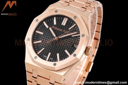 Audemars Piguet - Royal Oak 41mm 15510 RG/RG Black/Stk APSF A4302 Mod