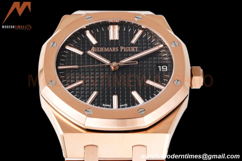 Audemars Piguet - Royal Oak 41mm 15510 RG/RG Black/Stk APSF A4302 Mod